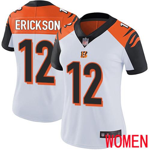 Cincinnati Bengals Limited White Women Alex Erickson Road Jersey NFL Footballl #12 Vapor Untouchable->women nfl jersey->Women Jersey